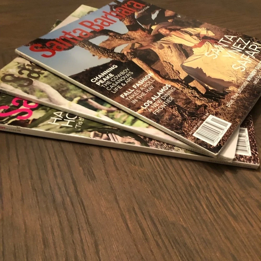 Santa Barbara Magazine Collection set of 3 Dec/Jan 09, Oct/Nov ‘10, Jan/Feb ‘11